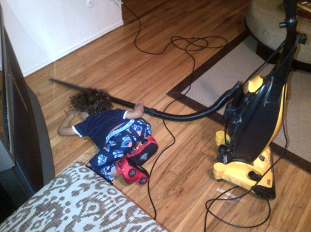 vacuum for mommy!